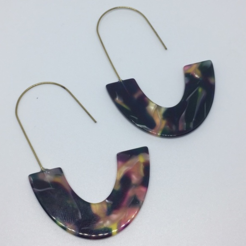 Bauble Bar Faidra Resin Drop Earrings NEW - Picture 3 of 4
